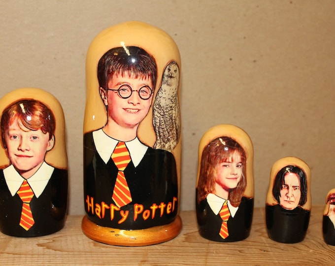 Harry Potter Nesting Dolls Babushka Dolls Set of 5 Etsy