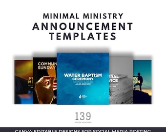Social Media Church Announcement Templates