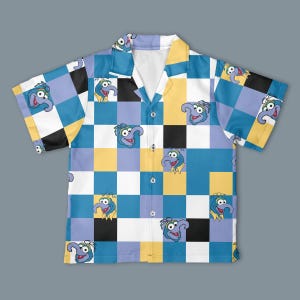 Koszula hawajska Gonzo: Wielka szachownica, Koszula z guzikami z Muppet Show, Koszula Disney: Muppet Show