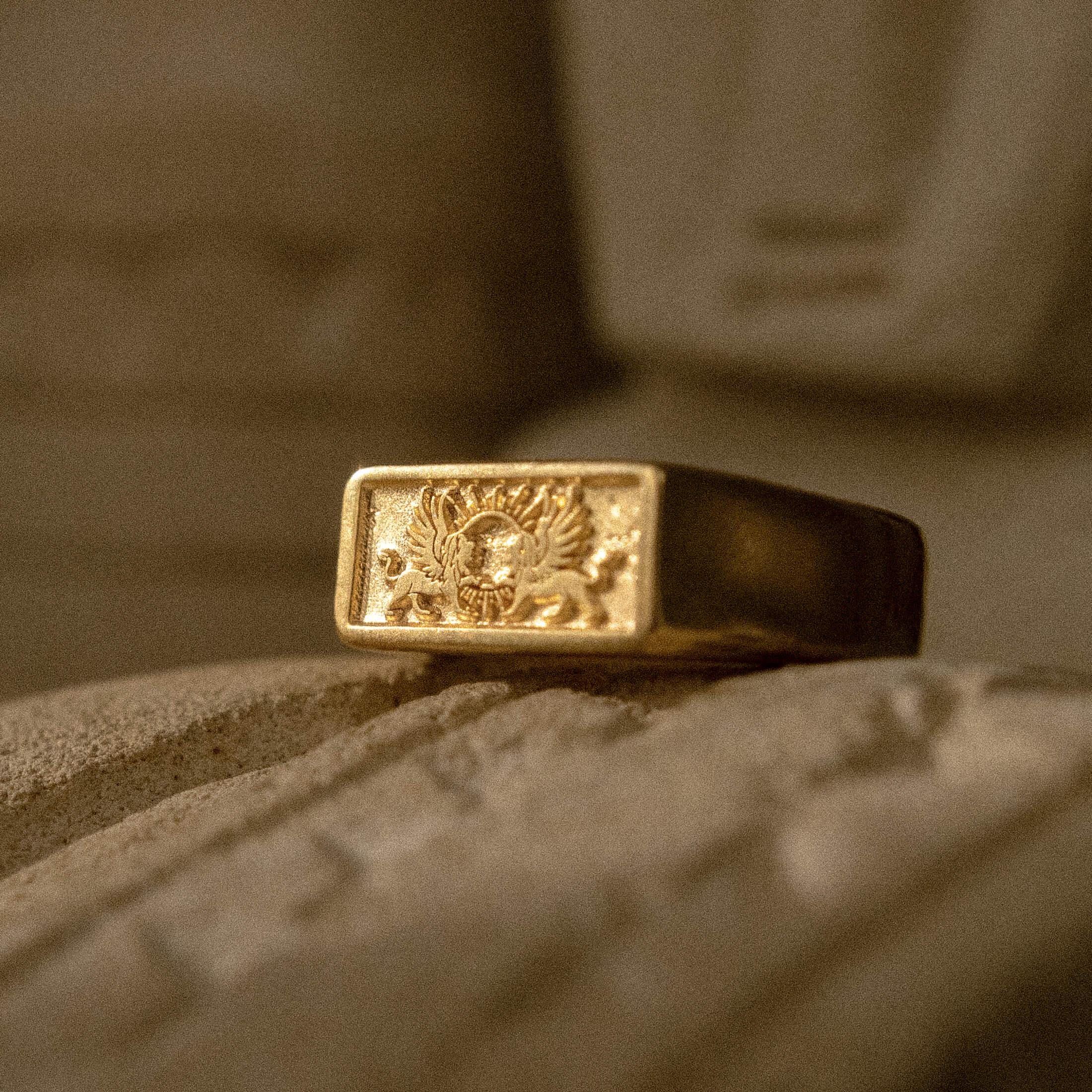 Solid Gold Lion Ring Vintage - Etsy