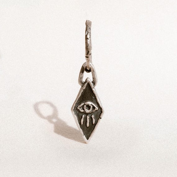 Wise Eyes Earrings (pair)| Mens Silver Earrings | Statement Earring | Vintage Inspired Handcrafted | 925 Recycled Silver | Unisex