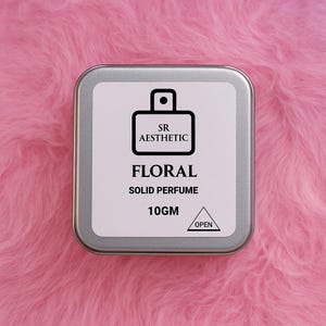 Floral Solid Perfume Balm: Handmade Natural Alcohol-Free Scent