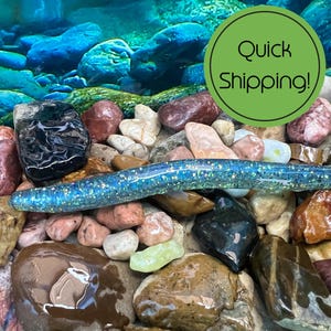 Esche da pesca in plastica morbida fatte a mano - Design Bluegill, confezione da 8 - Colori personalizzati disponibili