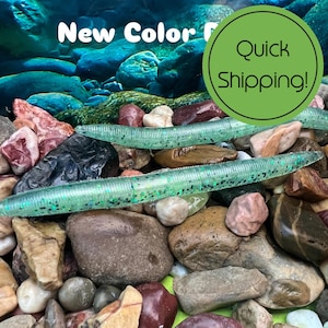 5” soft plastic warm lures (8/pack) YAMGREEN