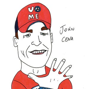 John Cena Sketch - A4 Print by TheSketchMachine