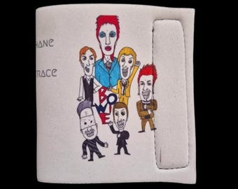 Bowie And Friends Stubby Holder by TheSketchMachine