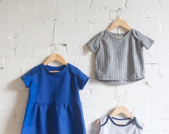 Kids Shirt Sewing Pattern - Modern Basics for Boys and Girls