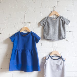 Kids Shirt Sewing Pattern - Modern Basics for Boys and Girls