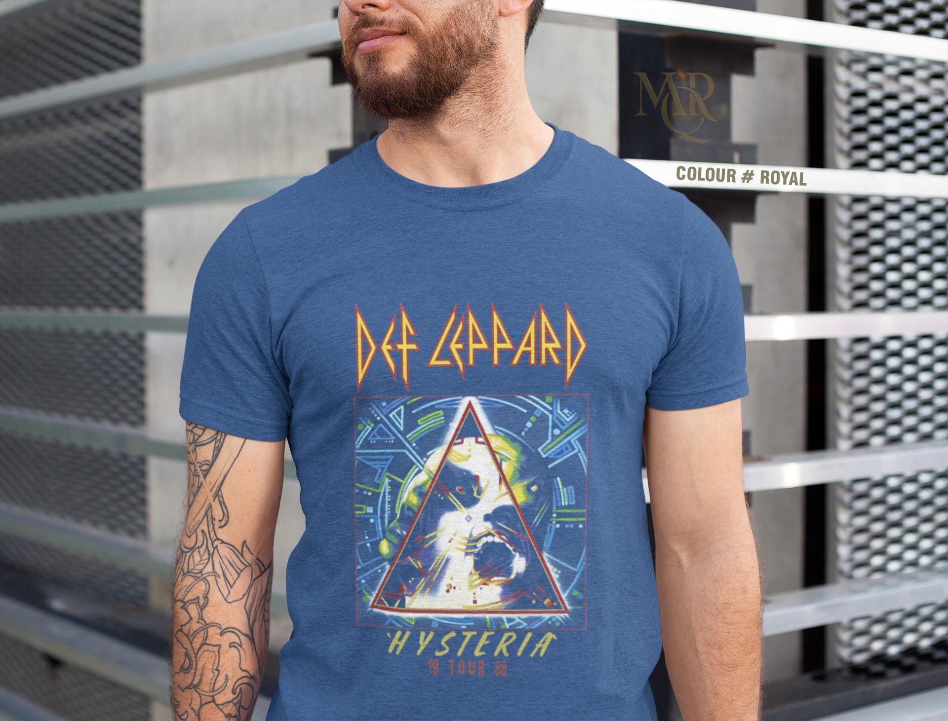Rock Off Def Leppard Hysteria '88 Maglietta Ufficiale Unisex – Taglia Large, Cotone, Manica Corta