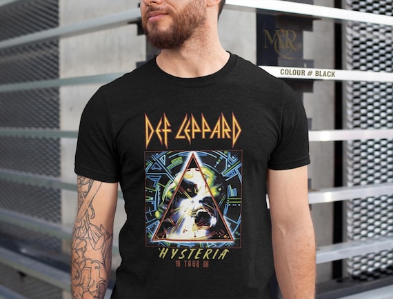 DEF LEPPARD Tシャツ Amazon.com: Men's Def Leppard Hysteria Album Art Tee T-Shirt XX