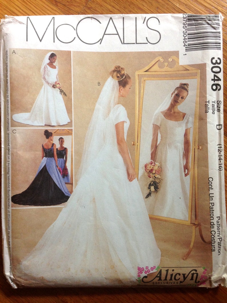 Wedding Dress Sewing Pattern Diy Bridesmaid Attendant Retro Etsy