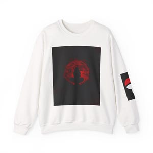 Naruto Itachi Uchiha Sweatshirt, Anime Crewneck Jumper, Minimalist Manga Design, Unisex Cosplay Gift, Naruto Fan Apparel