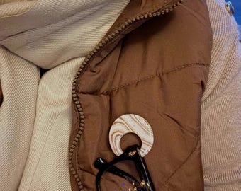 Sunglasses Holder Brooch, Glasses Brooch, Handmade, Eyewear Accessory. Gifts for her, Useful Gift, Unique Gift, Gift for him, Birthday.