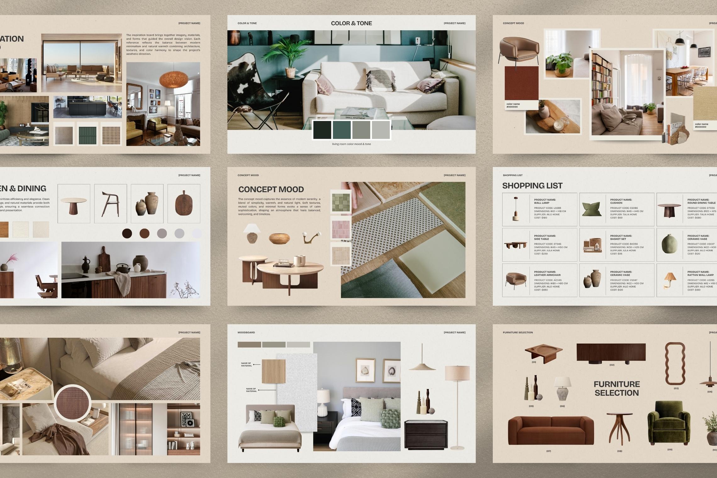 Interior Design Client Presentation | Canva & Powerpoint Template ...
