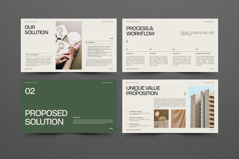 Modern Business Pitch Deck PowerPoint & Canva Template | Project Management Presentation Plan