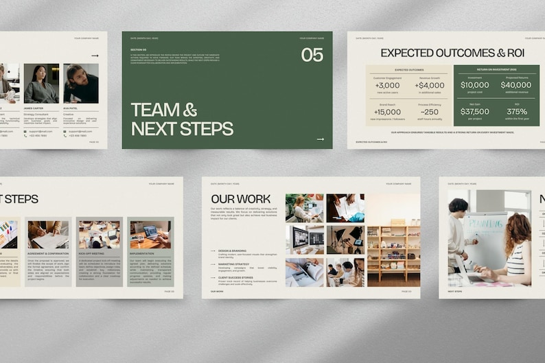 Modern Business Pitch Deck PowerPoint & Canva Template | Project Management Presentation Plan