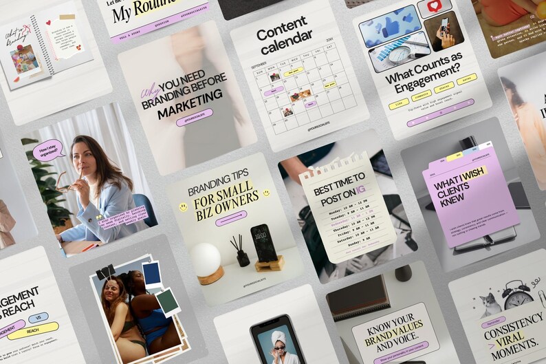 Bold Social Media Manager Canva Templates | Instagram Business ...