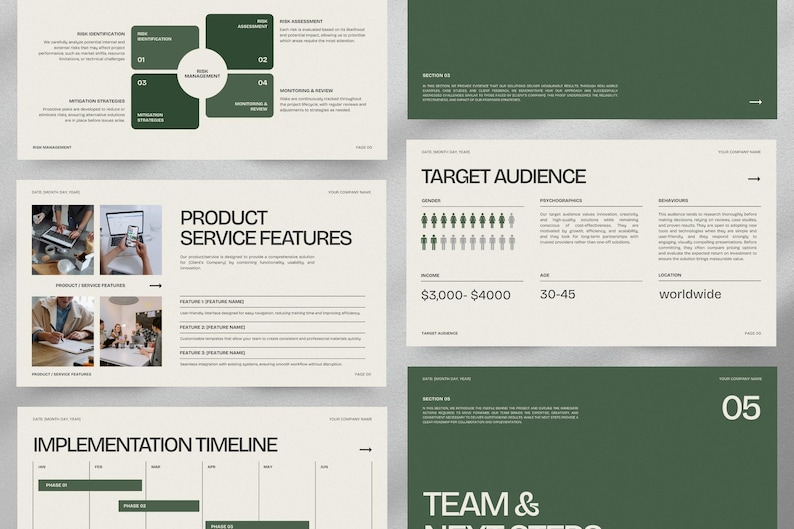 Modern Business Pitch Deck PowerPoint & Canva Template | Project Management Presentation Plan