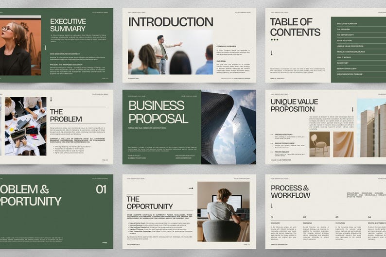 Modern Business Pitch Deck PowerPoint & Canva Template | Project Management Presentation Plan