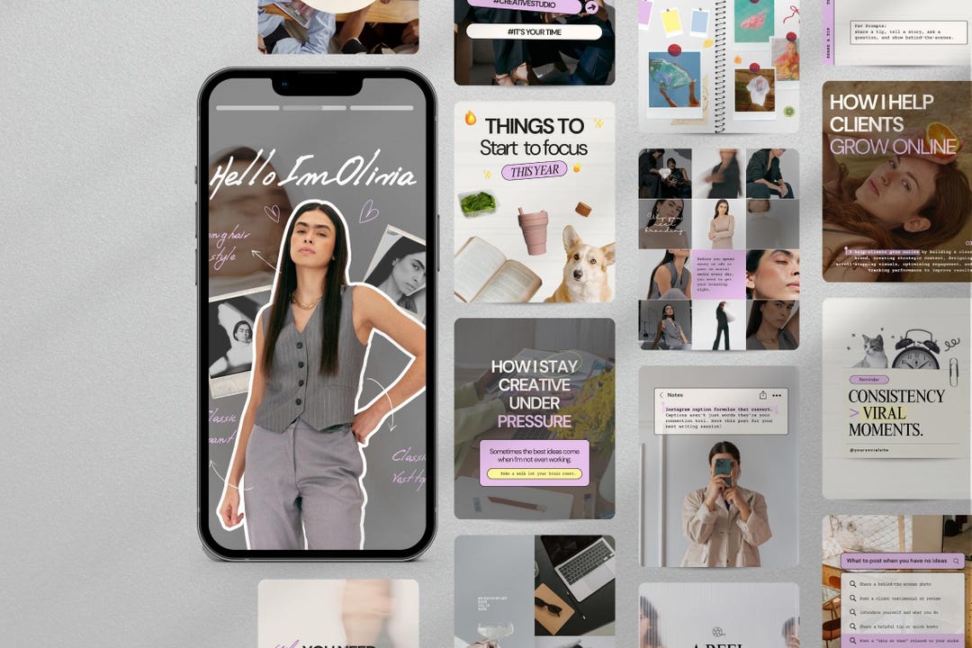 Bold Social Media Manager Canva Templates | Instagram Business ...