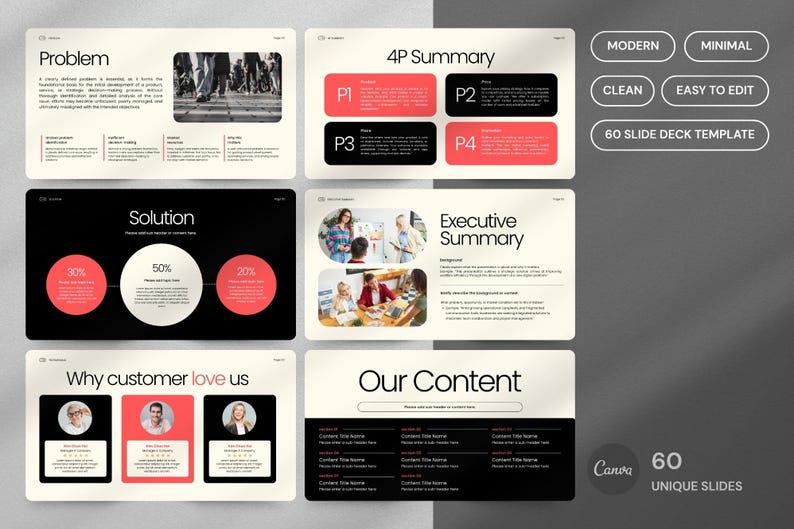 Modern Business Pitch Deck Canva Presentation | Marketing Strategy  Presentation Template, Guidelines, Data Report