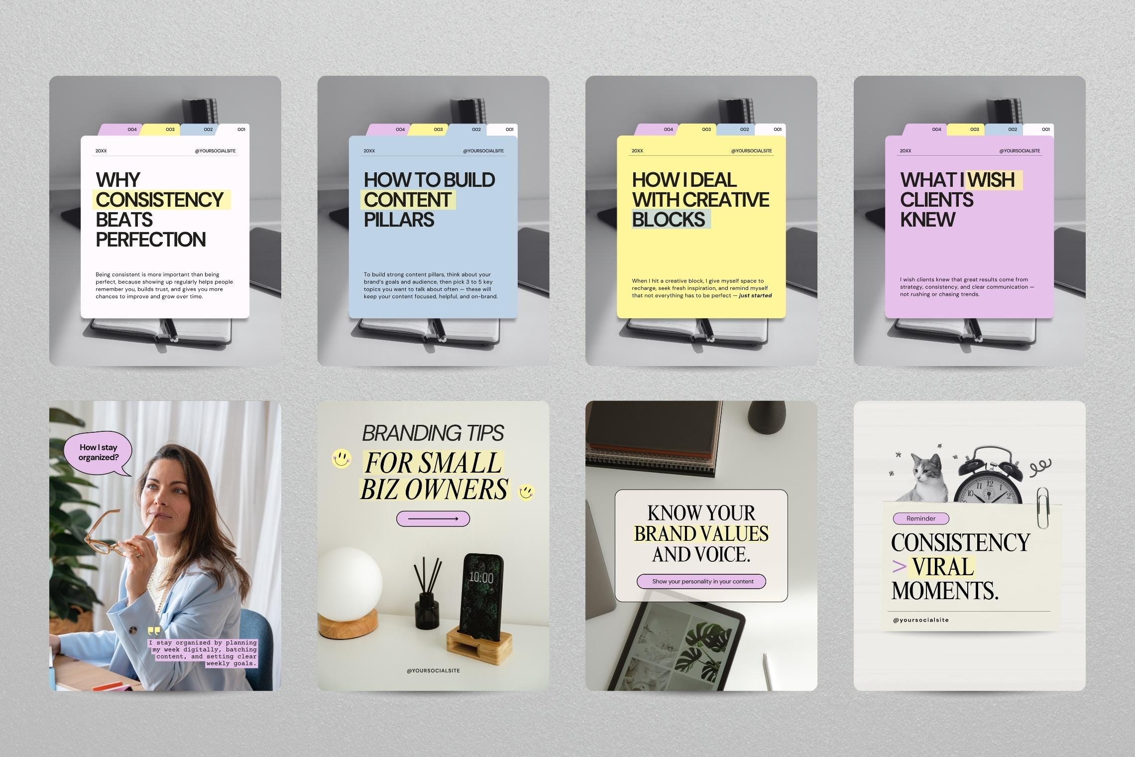 Bold Social Media Manager Canva Templates | Instagram Business ...