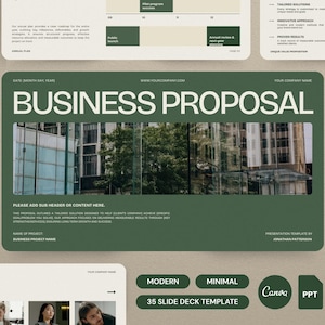 Modern Business Pitch Deck PowerPoint & Canva Template | Project Management Presentation Plan