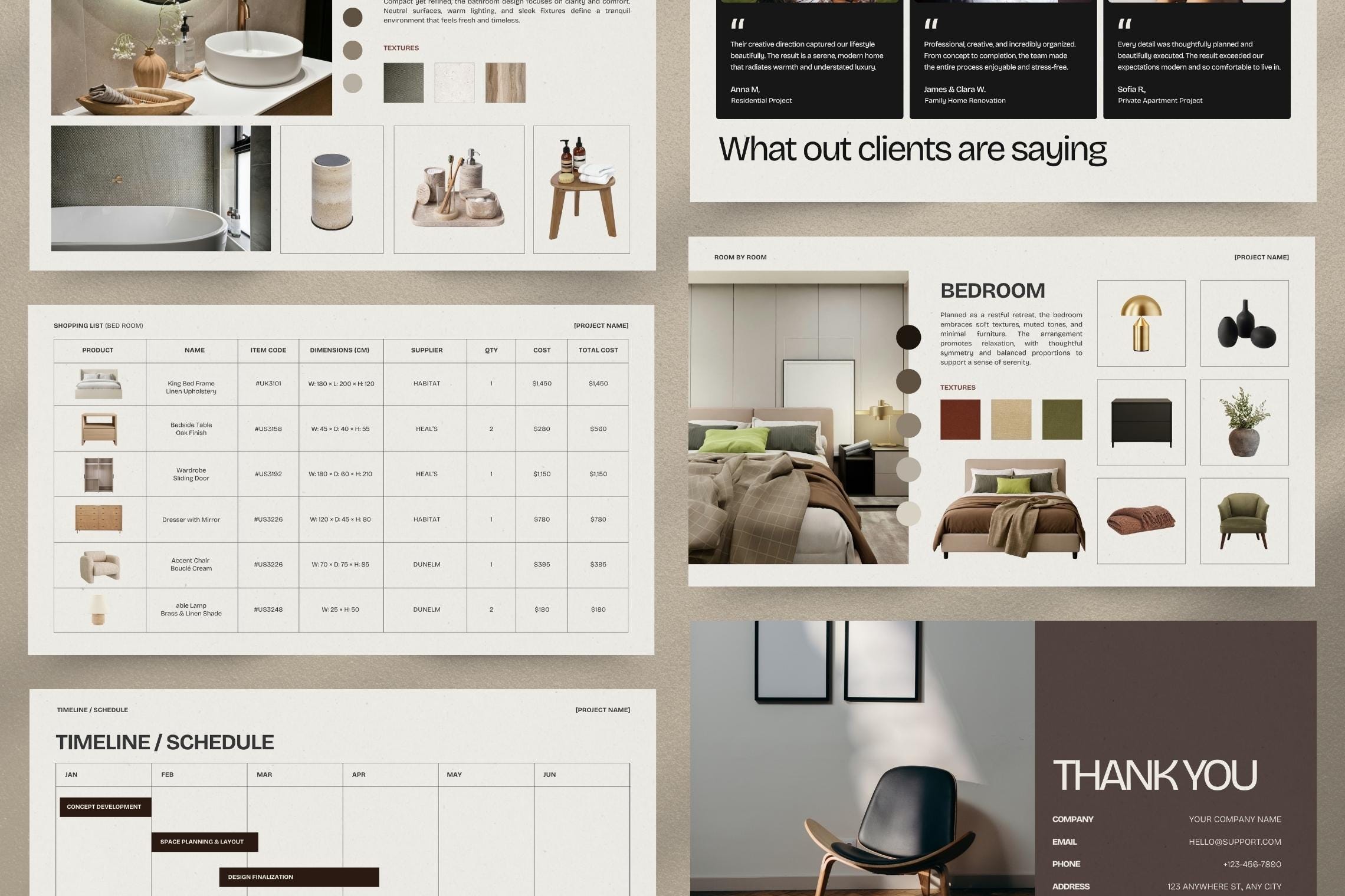 Interior Design Client Presentation | Canva & Powerpoint Template ...