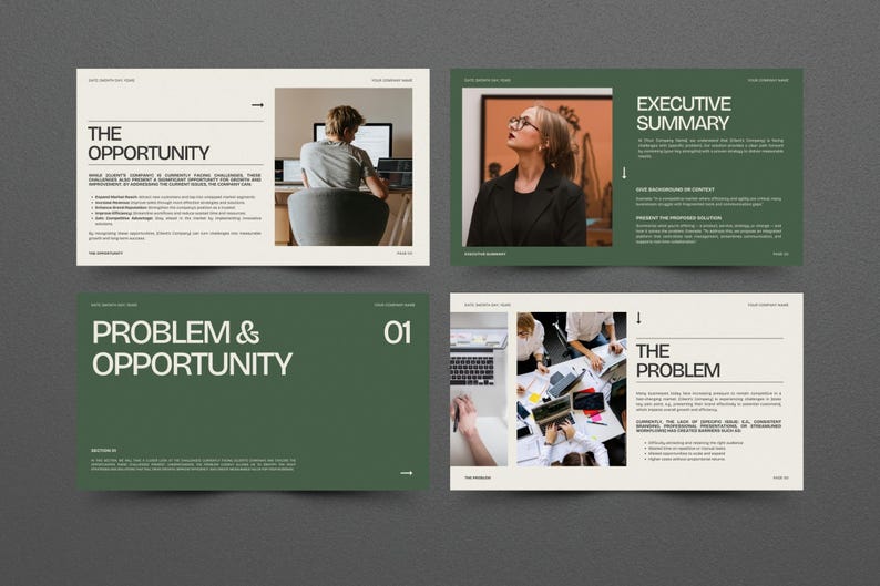 Modern Business Pitch Deck PowerPoint & Canva Template | Project Management Presentation Plan