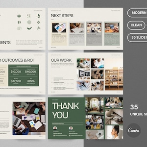 Modern Business Pitch Deck PowerPoint & Canva Template | Project Management Presentation Plan