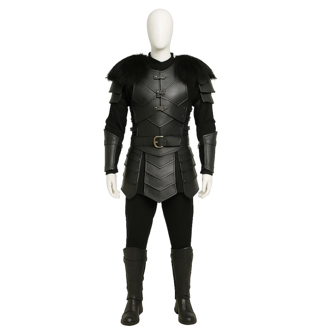 Handmade Black Leather Medieval Armor • Viking Warrior Cosplay Costume ...