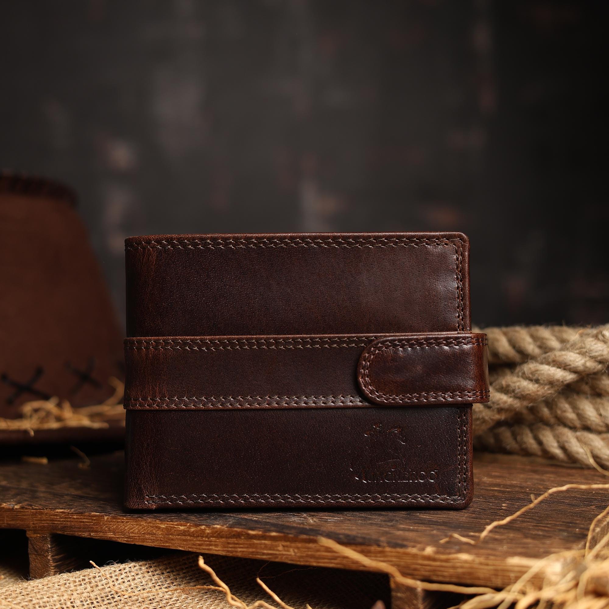 Genuine Leather Bifold Wallet for Men | Slim Minimalist Wallet | RFID Blocking | Anniversary Gift Him