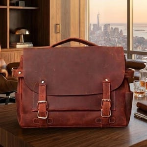 Patrón de bolso de cuero vintage (PDF) / Plantilla de bolso bandolera DIY, patrón de costura imprimible A1/A4 con hebillas, bolsillos laterales y correa para el hombro.