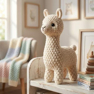 Layla the Llama Plush Toy | Intermediate Amigurumi PDF Tutorial | Finished Size 11” | DIY Handmade Gift for Kids | Digital Crochet Pattern