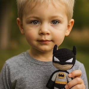 Sofortiger Download PDF Häkelanleitung | SuperHeld Amigurumi Plüsch Puppe Höhe ~12cm | Schritt-für-Schritt Foto-Anleitung | Anfänger Digital Guide |
