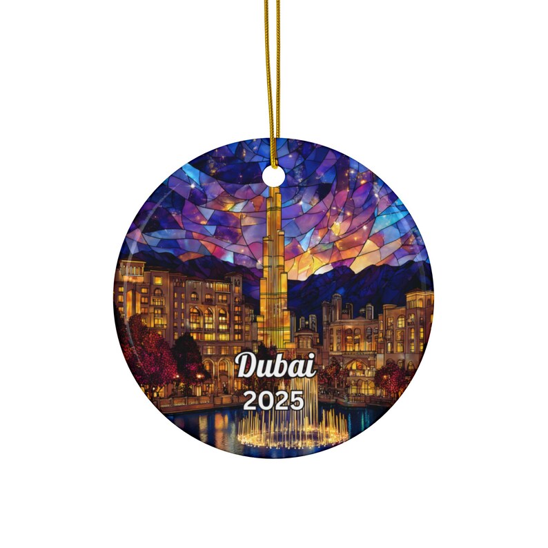 Dubai Ornament 2025, Personalized Burj Khalifa Ornament, Dubai Travel ...