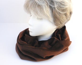 INFINITY Scarf in Chocolate Brown Velour