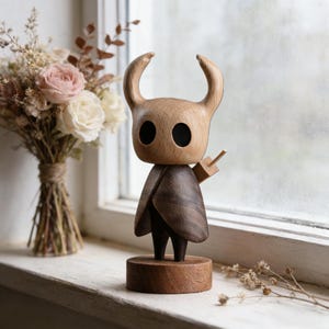 Hohler Ritter Handgemachte Walnuss Skulptur / Weihnachtsgeschenk für Gamer / Fan-Ware / Magnetische Abnehmbare Dekoration