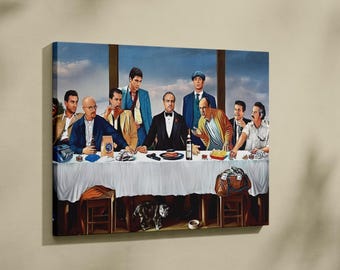 Famous Gangsters Canvas Art - Kultiges Poster für Filmliebhaber