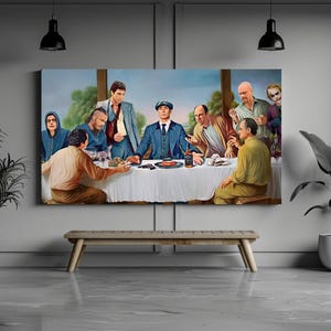 Berühmte Gangster Wand Kunst, Mafia Decor, Man Höhle Decor, Film Poster, Gangster Leinwand, Gangster Druck, Pop Kultur Druck