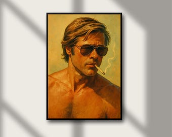 Brad Pitt Movie Poster: Hollywood Glam Decor