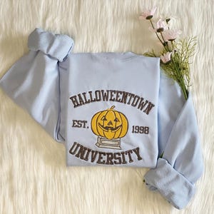Halloweentown University Embroidered Sweatshirt, Halloweentown Sweatshirt, Halloweentown University Sweatshirt, Crewneck Sweatshirt
