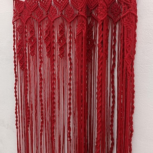 Macramégordijn, deurvolant, bohomuur hangen, moderne muurkunst, boerderijdecor, deurgordijnen, esthetische kamerinrichting