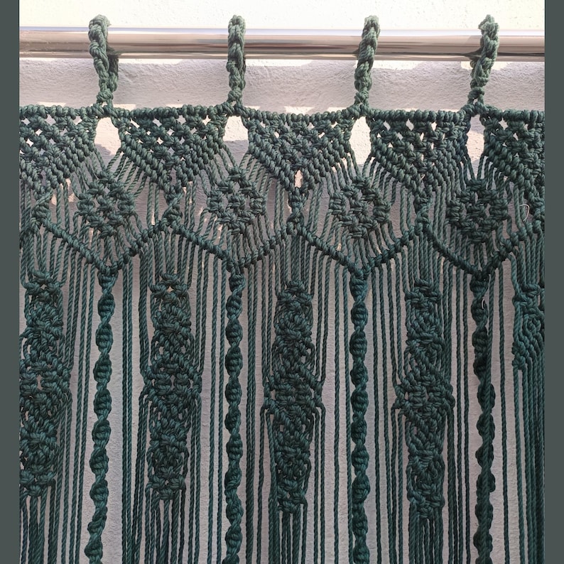 Macrame Curtain: Macrame Window Valance | Natural Cotton Farmhouse ...