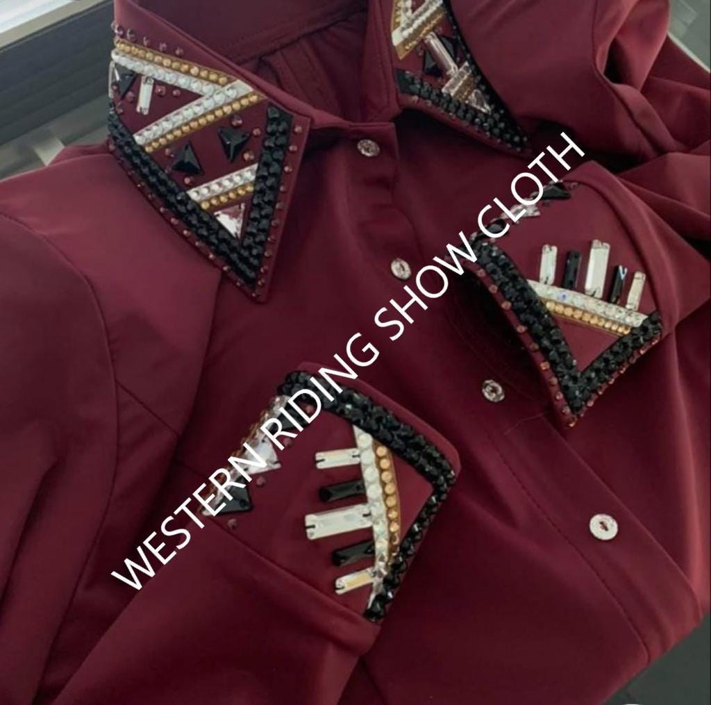 Chemise Western Femme Cuir Strass - Taille XS/S Estimée - Occasion