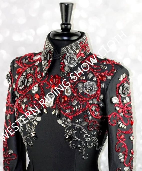 Veste De Concours Authentic Slinky Rouge/Noir Taille Xlarge - 1849 Ranchwear