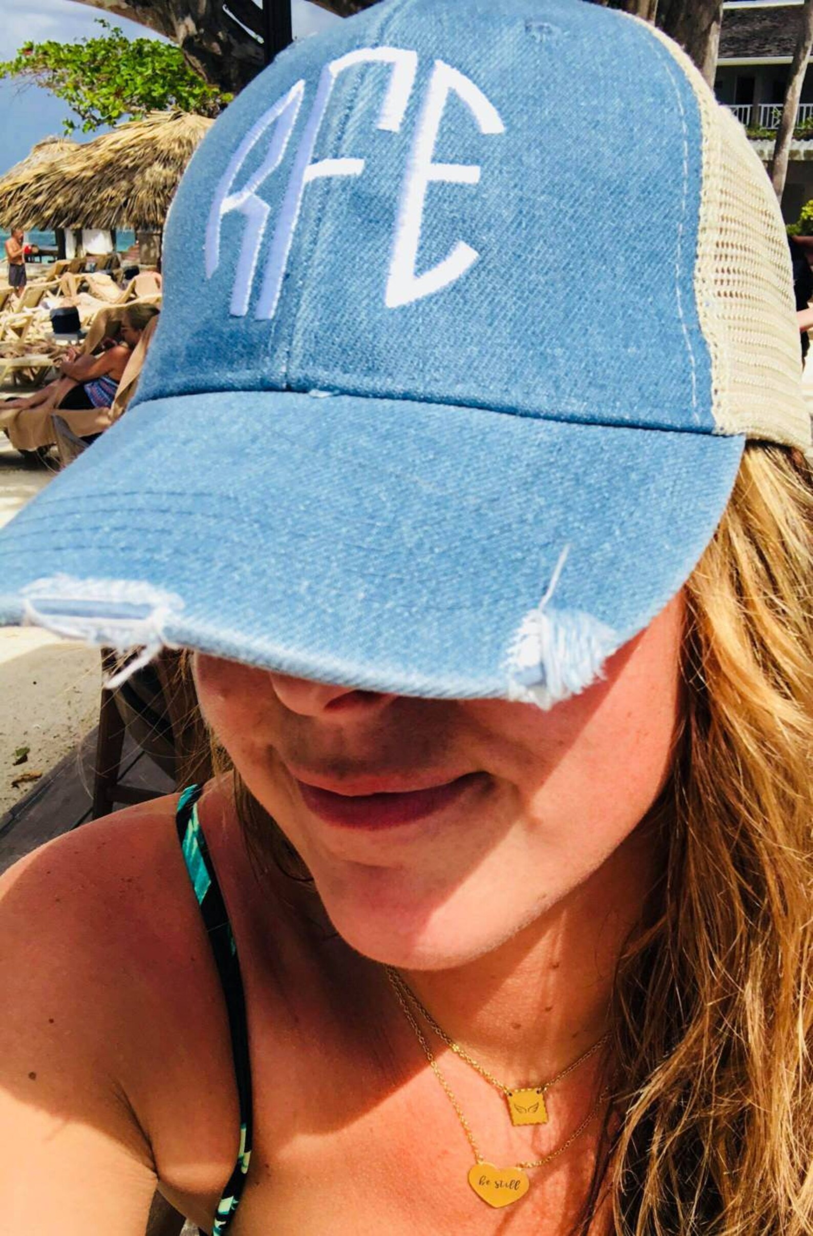 Denim Plaque Trucker Hat
