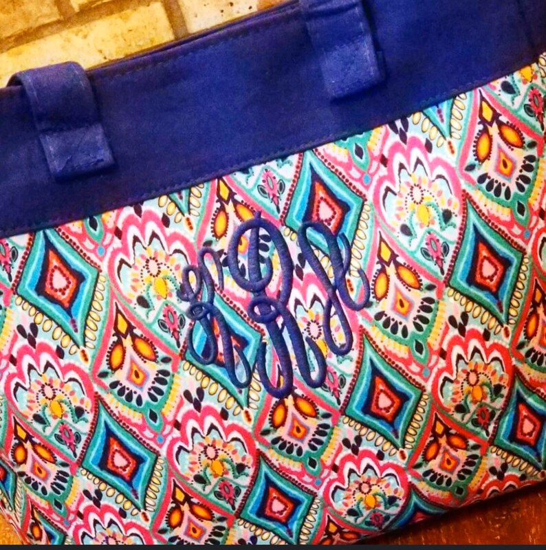 Customed Embroidered Monogrammed Beach Tote Bag