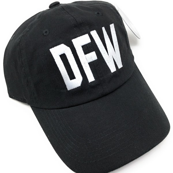 Custom Embroidered DFW Dallas/Fort Worth International Airport Code Hat