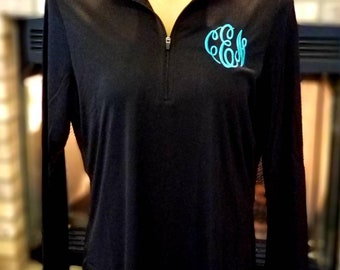 Monogrammed Moisture Wicking Performance 1/4 Zip - Embroidered Team 365 Sport Performance Quarter Zip, Ladies, Unisex, Personalized Pullover